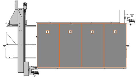Flexible vacuum zones for variable panel sizes Flexible vacuum zones for variable panel sizes